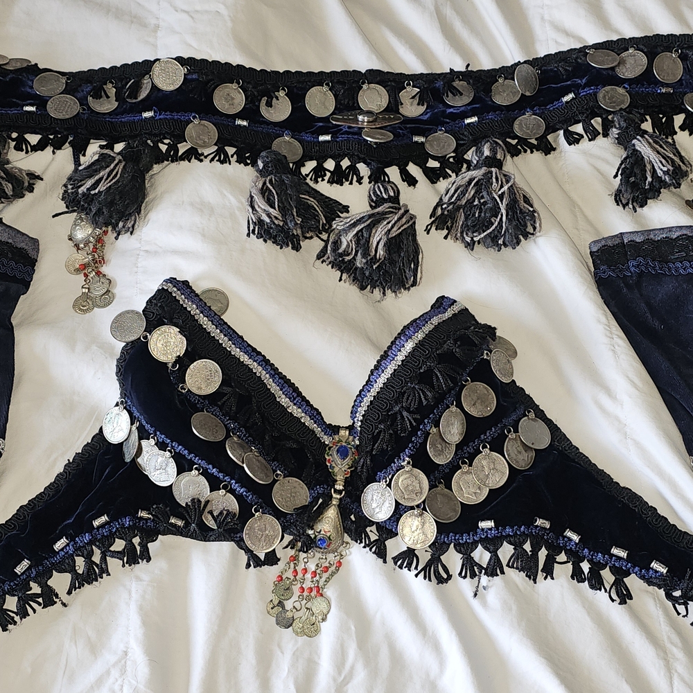 Black Coin Belly Dance Costume